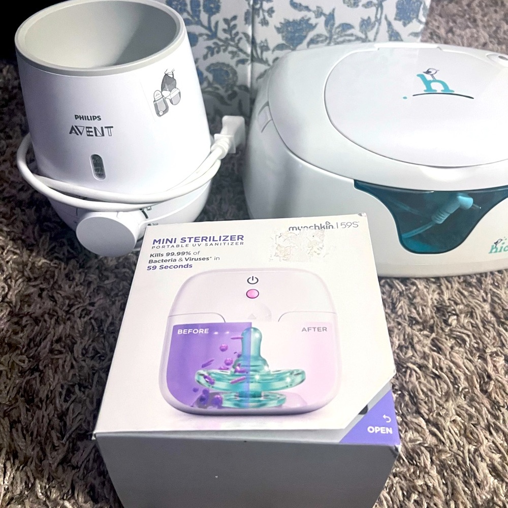 Baby Bottle Warmer, Wipe Warmer and Mini Sterilization UV Light